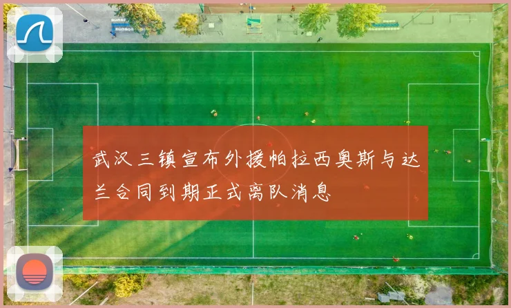 武汉三镇宣布外援帕拉西奥斯与达兰合同到期正式离队消息